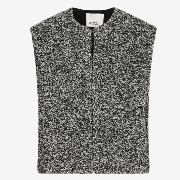 Isabel Marant  Gwendalia Oversized Woolblend Bouclé Vest - Size 34F / XS / US 2 - Picture 3 of 10